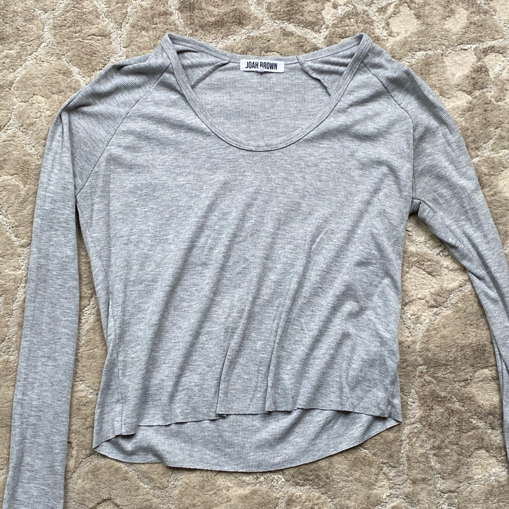 Joah Brown “laid back” long sleeve in heavy gray rib